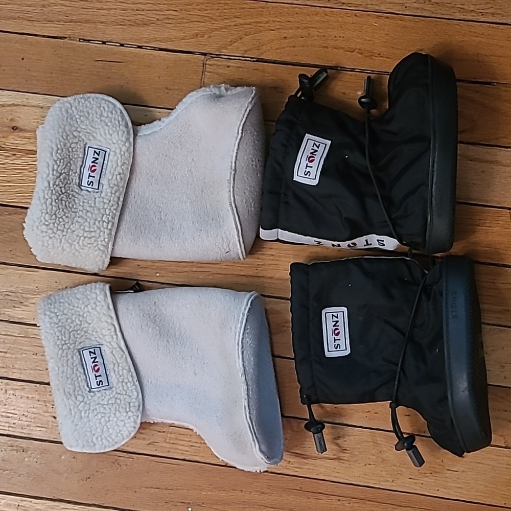Stonz toddler booties with rubber sole and inserts sz XLarge